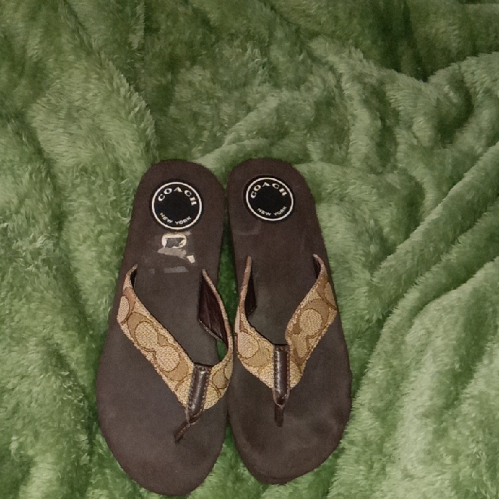 Coach Women's Tan and Brown Sandals